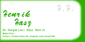 henrik hasz business card